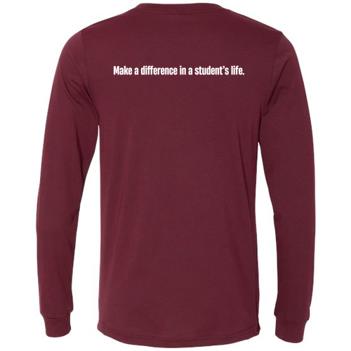 Bella+Canvas Unisex Heather Cvc Long Sleeve Tee- Heathers -- Heather Cardinal