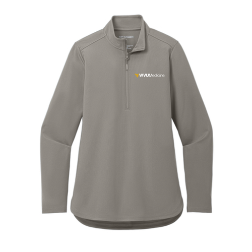 Port Authority Ladies C-Free Double Knit 1/4-Zip -- Smoke Grey