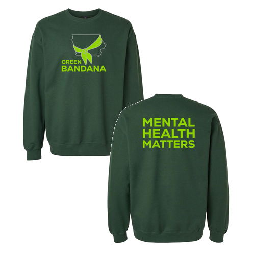 Gildan Adult Softstyle Fleece Crew Sweatshirt -- Forest Green