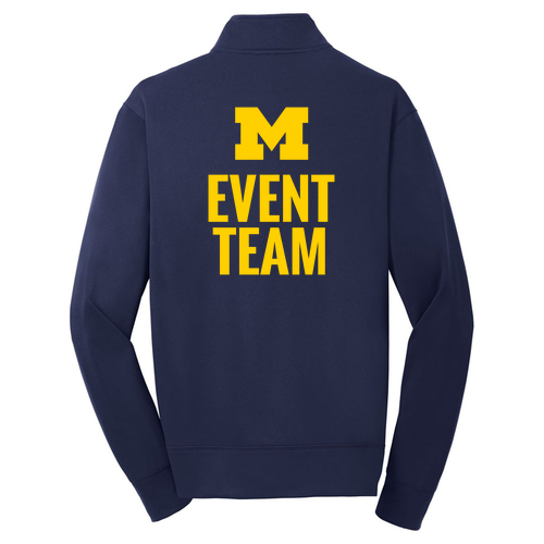 Mens/Unisex Sport Tek Sport Wick Fleece Full Zip Jacket -- Navy