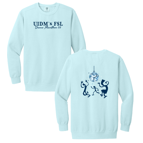 Comfort Colors Unisex Garment-Dyed Crewneck Sweatshirt -- Chambray