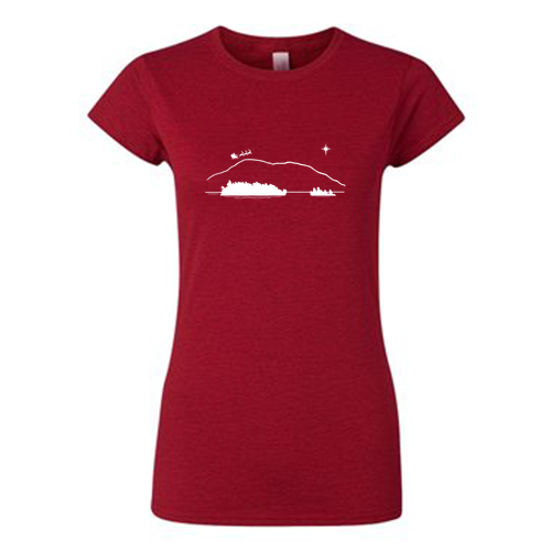 Odell Holiday -- Gildan Ladies Fashion Fit T-Shirt -- Cherry Red