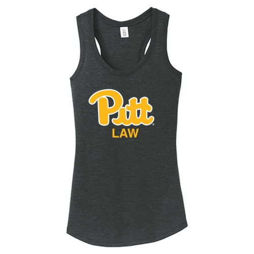 District Made Ladies Perfect Tri Racerback Tank -- Black Frost