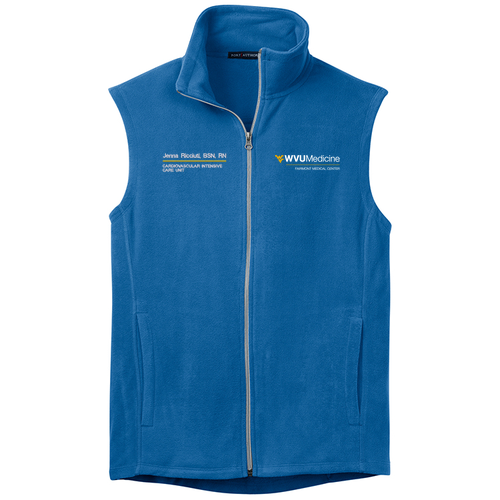 Embroidered Port Authority Microfleece Vest -- Light Royal
