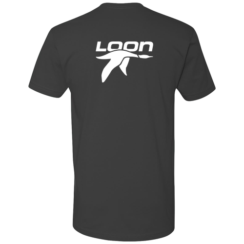 Loon Logo 2 White Ink -- Short Sleeve Heavy Metal