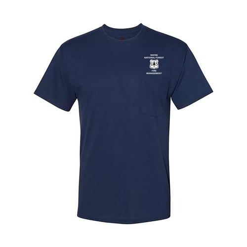Hanes Adult Workwear Pocket T-Shirt -- Navy