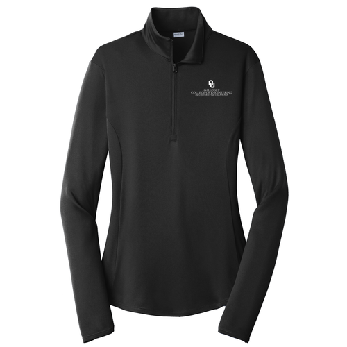 Sport-Tek Ladies PosiCharge Competitor Quarter Zip Pullover -- Black