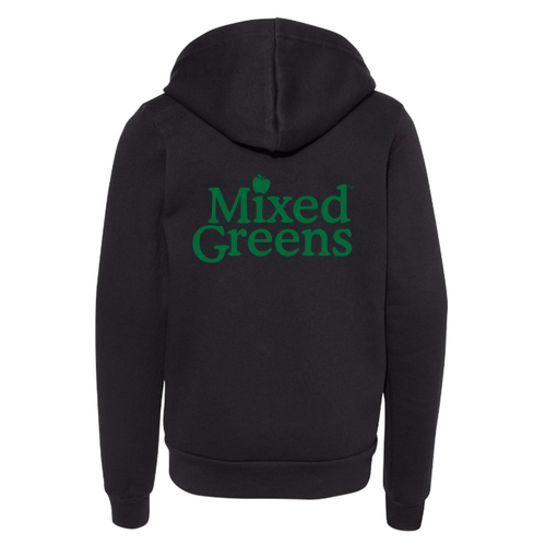 Youth Bella Canvas Sponge Fleece Full-Zip Hoodie -- Black
