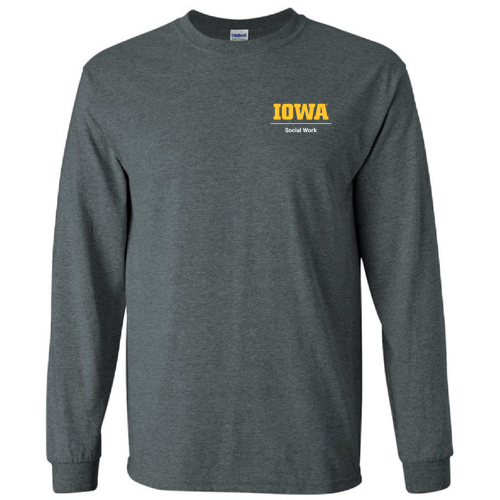 Gildan Heavy Cotton Longsleeve Basic T-Shirt -- Dark Heather