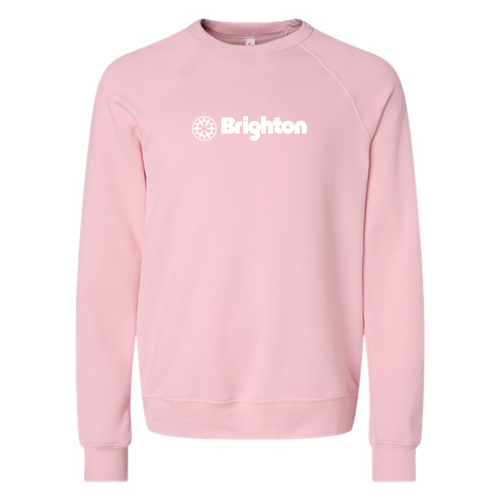 Brighton Logo 1 White Ink -- Crewneck Sweatshirt Pink