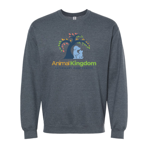 Gildan Adult Softstyle Fleece Crew Sweatshirt -- Dark Heather