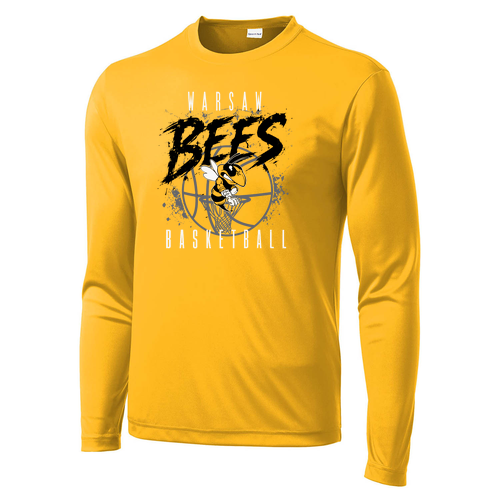 Warsaw Bees Sport Tek Long Sleeve Competitor -- Gold