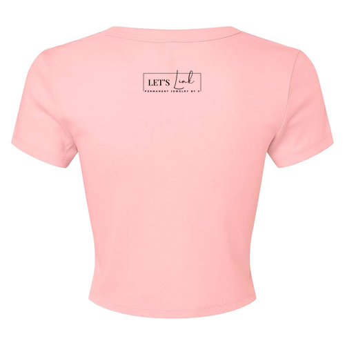 Bella+Canvas Women's Micro Rib Baby Tee -- Solid Pink Blend