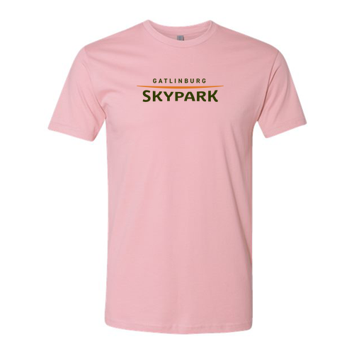 Gatlinburg Skypark Logo 1 Green & Orange Ink -- Short Sleeve Light Pink