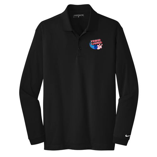 Nike Golf Long Sleeve Dri Fit Stretch Tech Polo -- Black