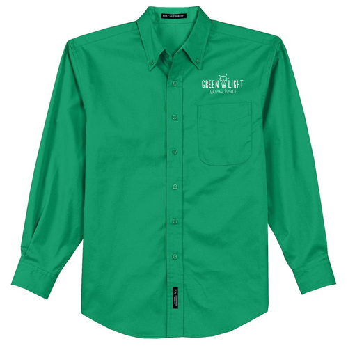 Port Authority Mens Easy Care Long Sleeve Shirt -- Court Green