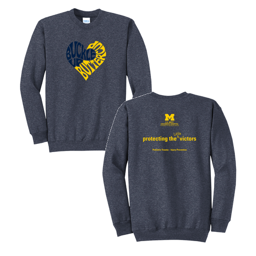 Port and Company Classic Crewneck Sweatshirt -- Heather Navy