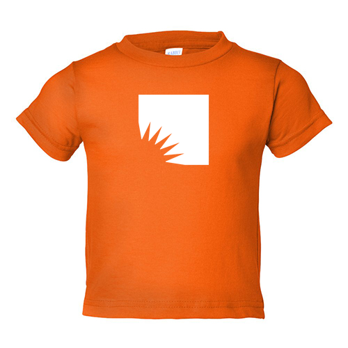 Rabbit Skins Short Sleeve Tee Toddler -- Orange, Byte Logo
