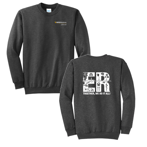 Port and Company Classic Crewneck Sweatshirt -- Dark Heather Grey