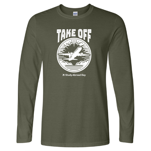 Gildan Softstyle Longsleeve T Shirt -- Military Green