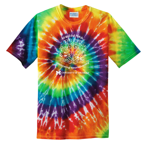 Mens/Unisex Port and Company Tie Dye Tee -- Rainbow
