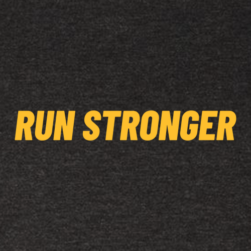Run Stronger -Ladies Tri Blend Crew -- Vintage Black