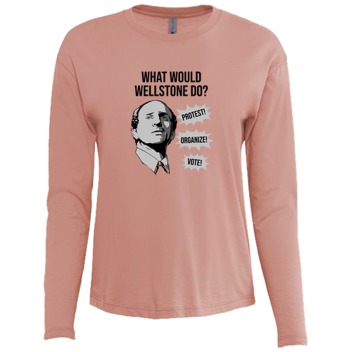 Next Level Women's Cotton Relaxed Long Sleeve T-Shirt -- Desert Pink