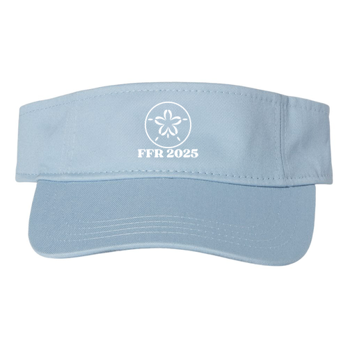 Biowashed Visor -- Baby Blue with White Embroidery