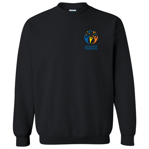 Embroidered Gildan Heavy Blend Crew Neck Sweatshirt -- Black
