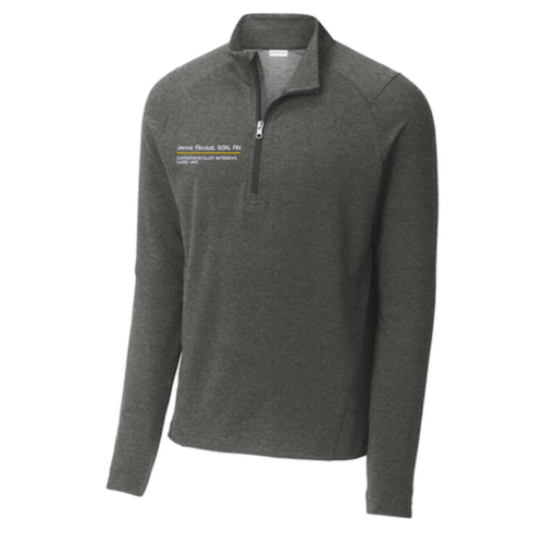 Sport-Tek Sport-Wick Flex Fleece Quarter-Zip -- Dark Grey Heather