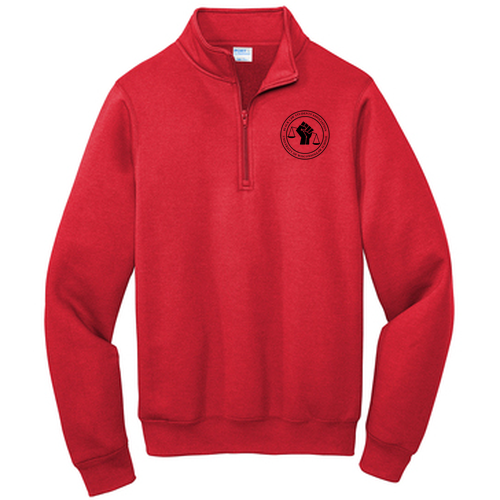 Port and Company Core Fleece Quarter-Zip Sweatshirt -- Red (Emboridery)