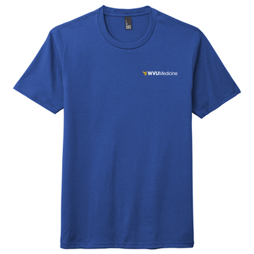 Screen Printed District Made Perfect Tri Crew Tee -- Deep Royal