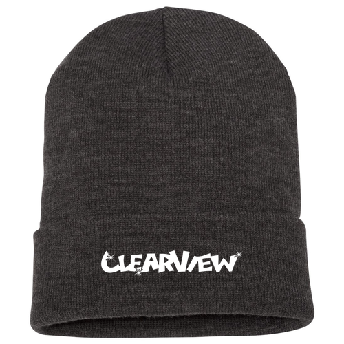 Yupoong Knit Hat with Cuff -- Dark Grey