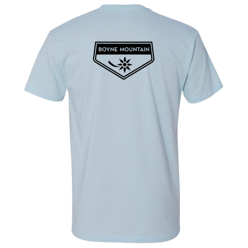 Boyne Mountain Logo 2 Black Ink -- short sleeve Light Blue