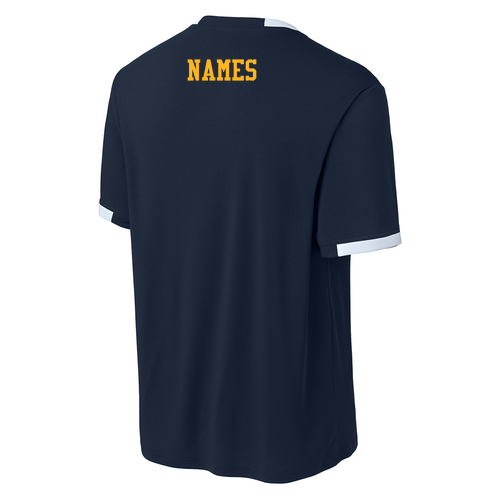 Sport-Tek Club Short Sleeve Jersey -- True Navy / White