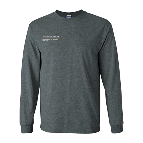 Gildan Ultra Cotton Longsleeve Basic T-Shirt -- Dark Heather