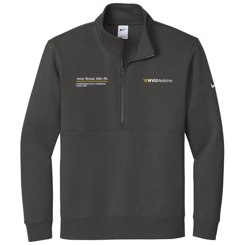 Nike Club Fleece Sleeve Swoosh 1/2-Zip -- Anthracite