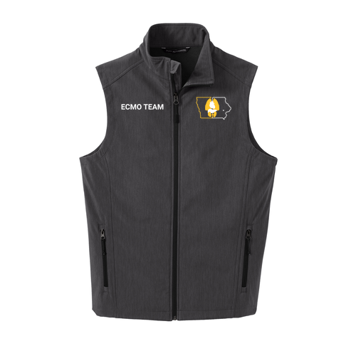 Port Authority Core Soft Shell Vest -- Black Charcoal Heather