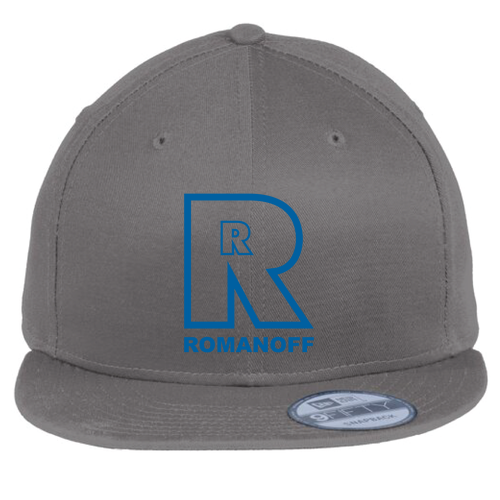 New Era Flat Bill Snapback Cap -- Charcoal -- Romanoff