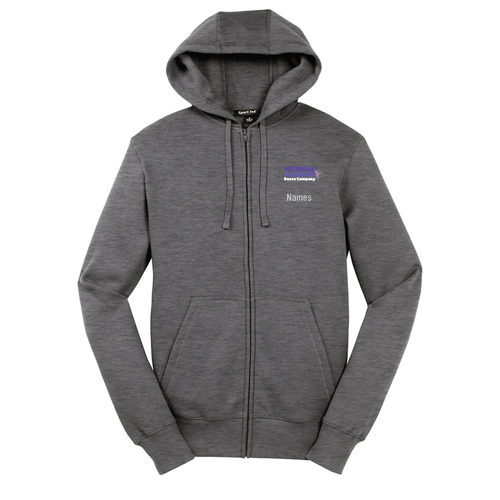 Mens/Unisex Sport Tek Full Zip Hooded Sweatshirt -- Vintage Heather