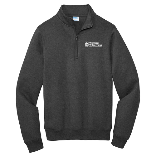 Port and Company Core Fleece Quarter-Zip Pullover Sweatshirt -- Dark Heather Grey