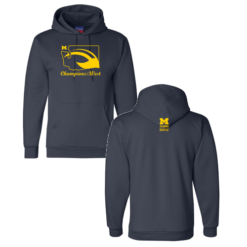 Mens/Unisex Champion 9 oz., 50/50 EcoSmart Pullover Hood -- Navy