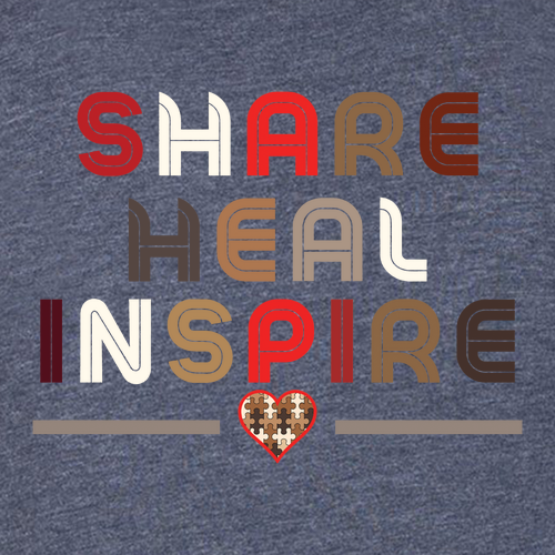 Share Heal Inspire -- Vintage Navy
