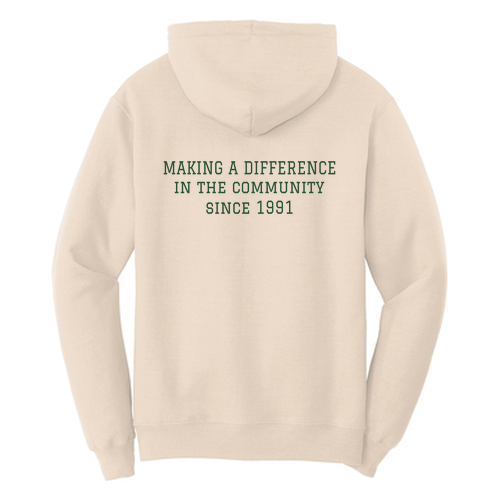 Port and Company Core Fleece Pullover Hooded Sweatshirt -- Natural
