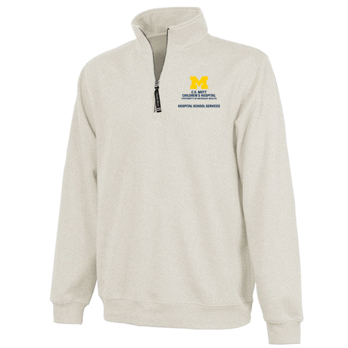 Charles River Soft Crosswind Quarter Zip Sweatshirt -- Oatmeal Heather