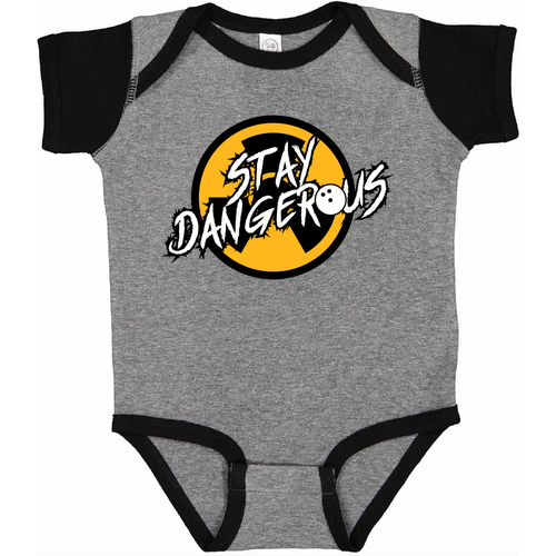 Rabbit Skins Lap Shoulder Onesie Infant -- Granite Heather / Black