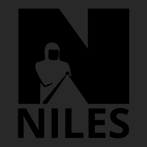 District Threads Distressed Hat -- Black, NIC Logo, 7 Points