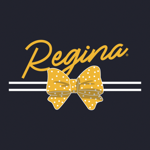 Regina Bow Script Comfort Colors Unisex Garment-Dyed Crewneck Sweatshirt -- True Navy