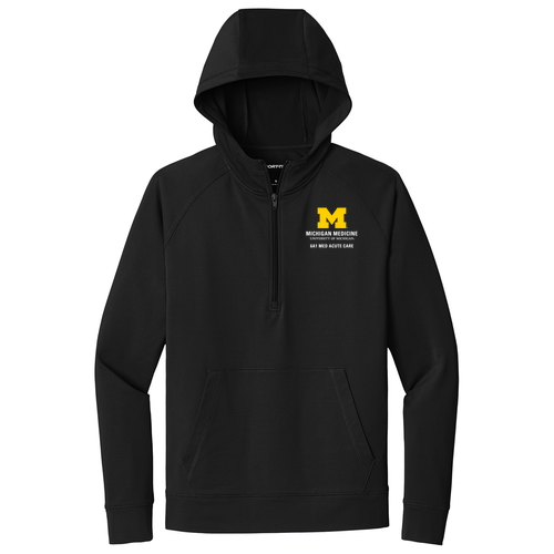 Mens/Unisex Sport-Tek Sport-Wick Stretch 1/2-Zip Hoodie -- Black