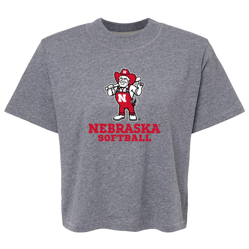 Softball Herbie Ladies' Boxy Tee -- Granite Heather